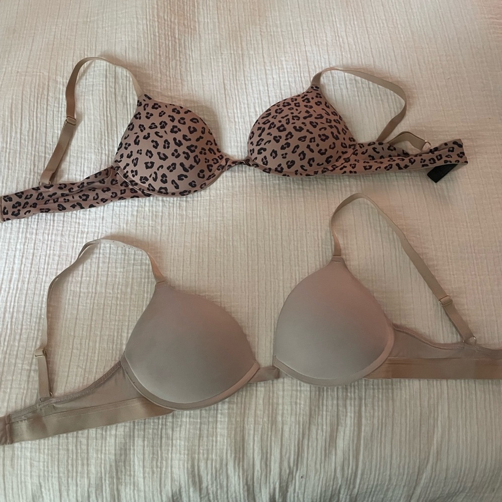 Leopard and Beige Bra Set